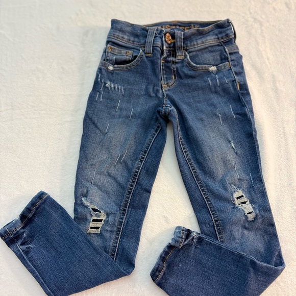 Justice Distressed Girls Jeggings Size 6 - Picture 2 of 7
